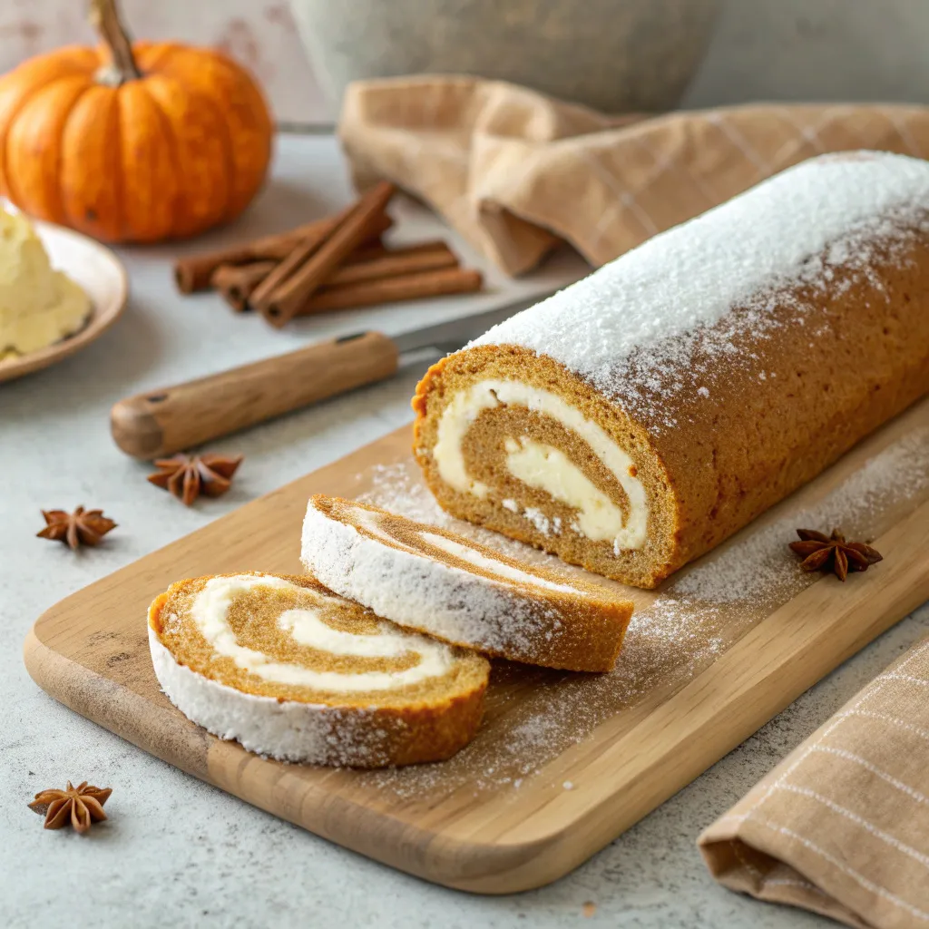 Pumpkin Roll Cake Dessert