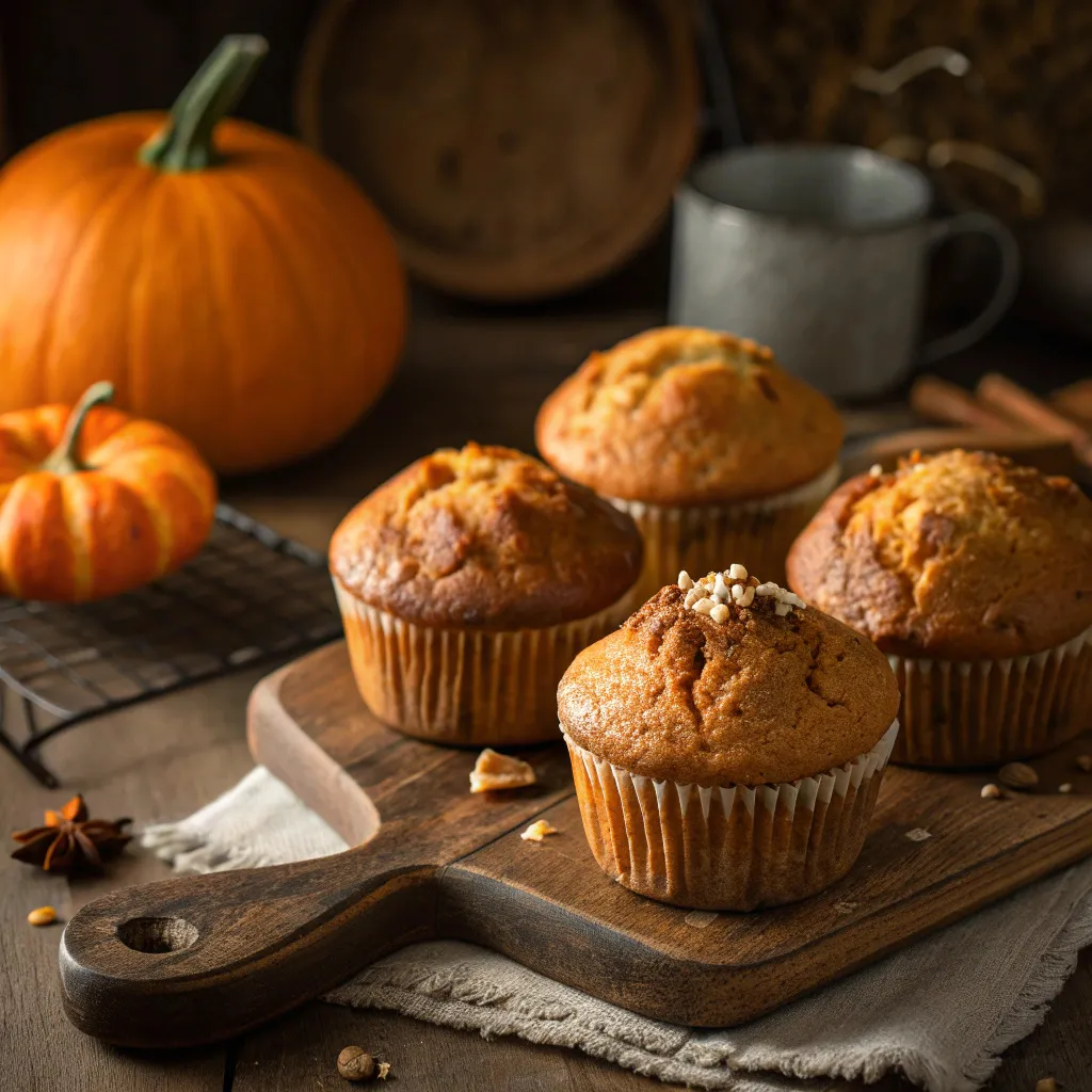 healthy pumpkin muffins recipe fresh from oven