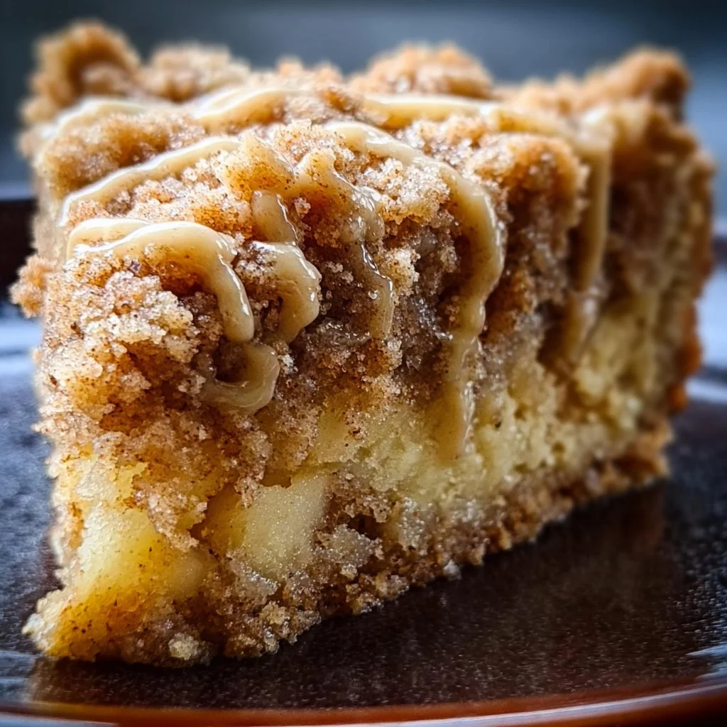Delicious homemade Apple Crumb Cake with a buttery crumb topping and tender apples