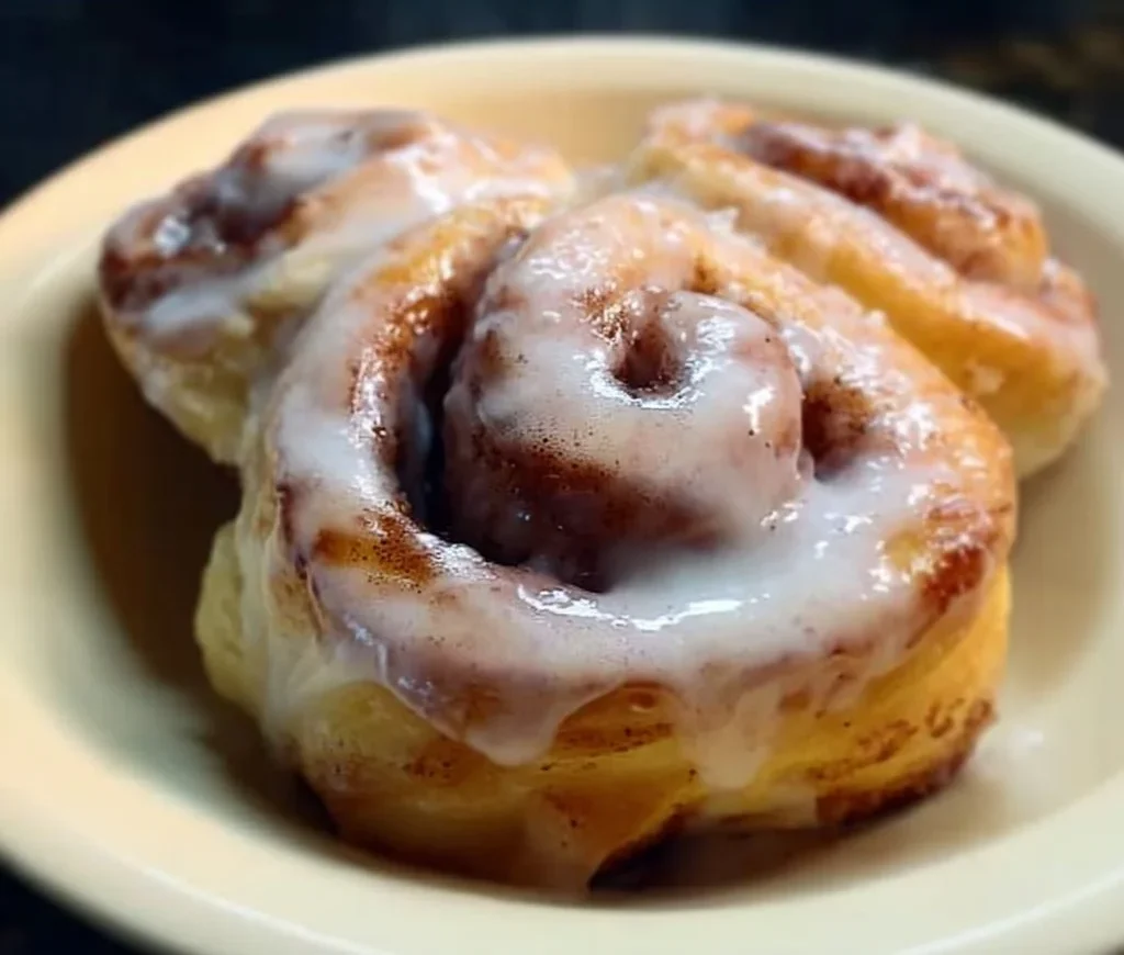 Delicious air fryer cinnamon rolls ready to be enjoyed