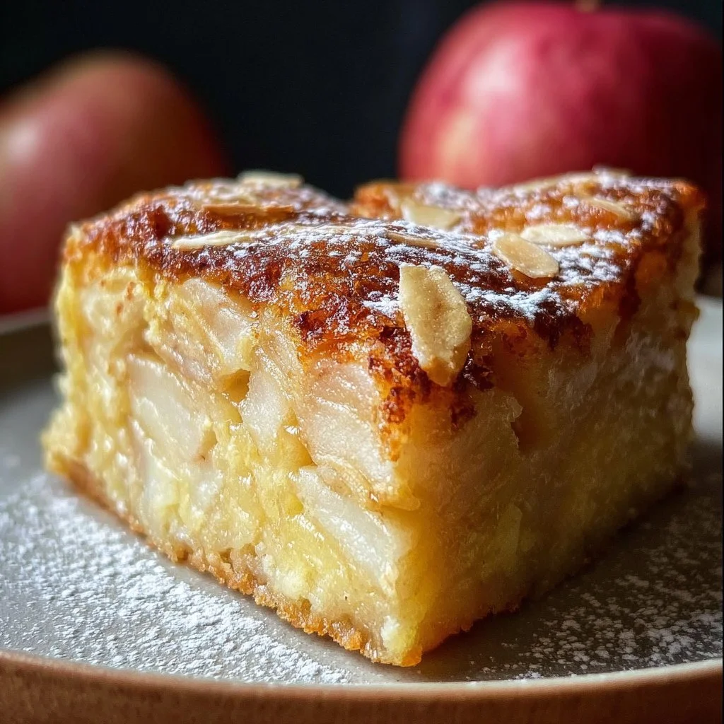 Delicious French Apple Invisible Cake served on a plate