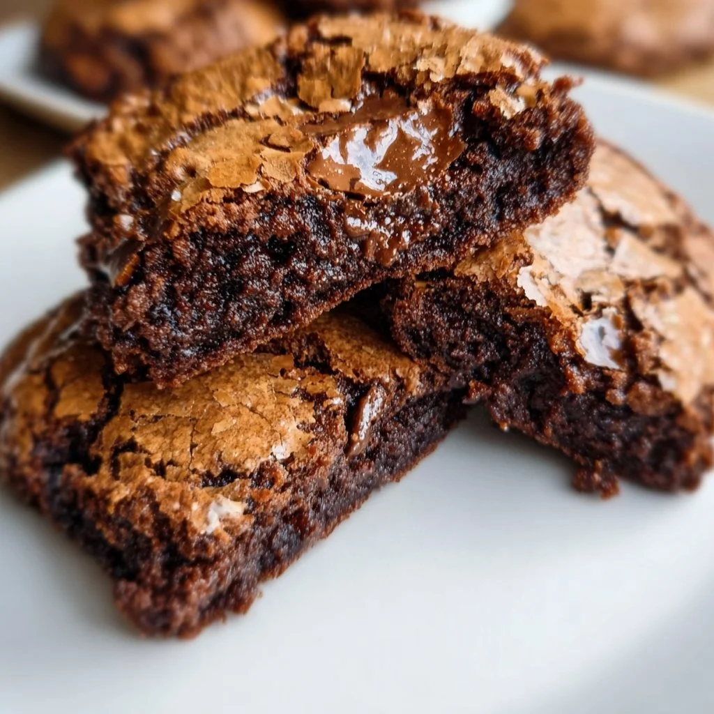 Fudgy chewy browkies dessert with chocolate and cookie layers
