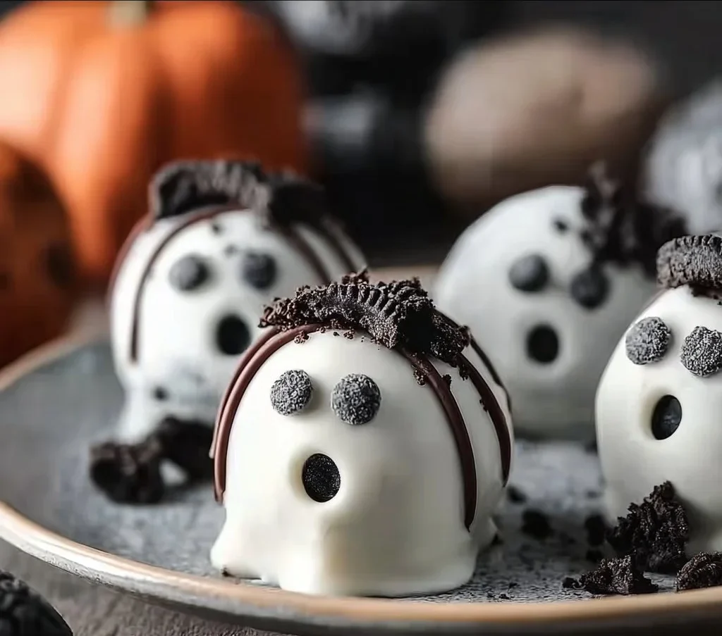 Ghost OREO truffles, easy no-bake Halloween treats for festive celebrations