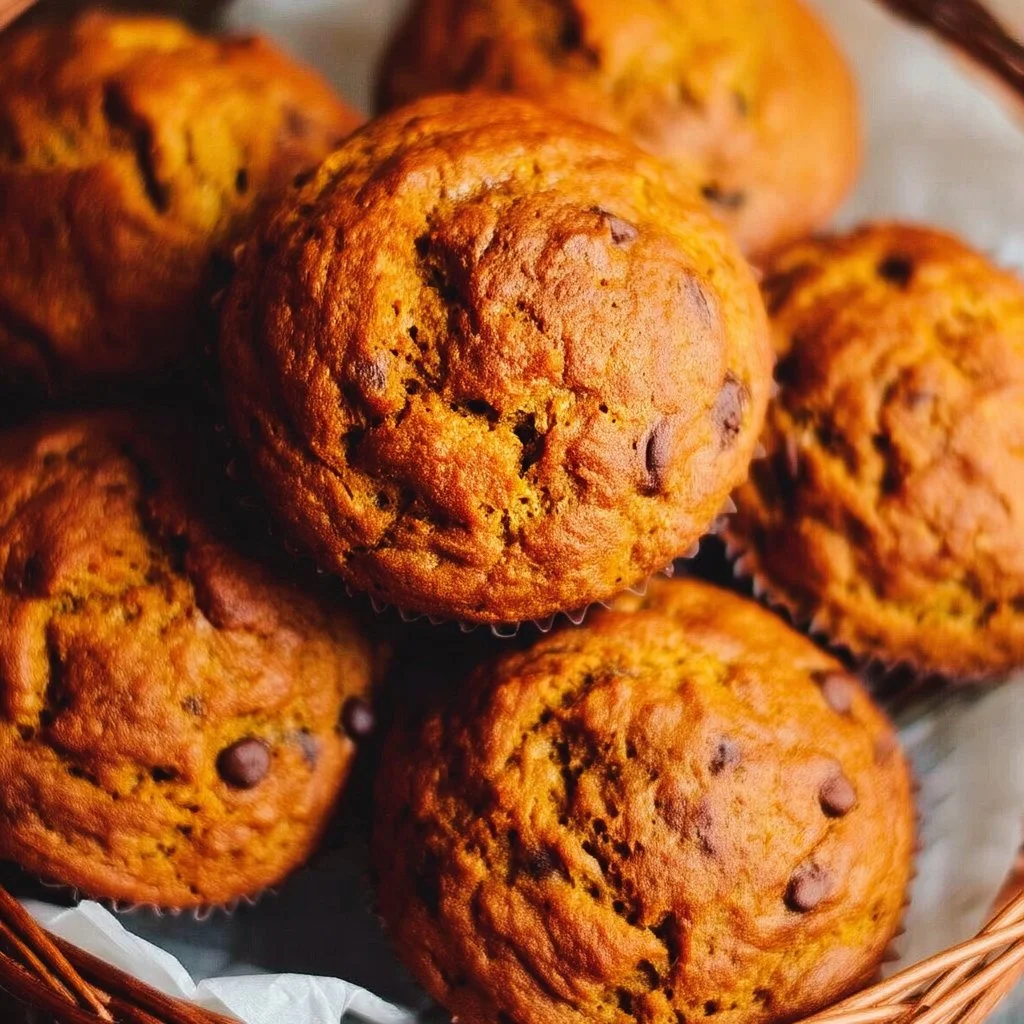 Delicious pumpkin protein muffins in a rustic setting, perfect for breakfast.