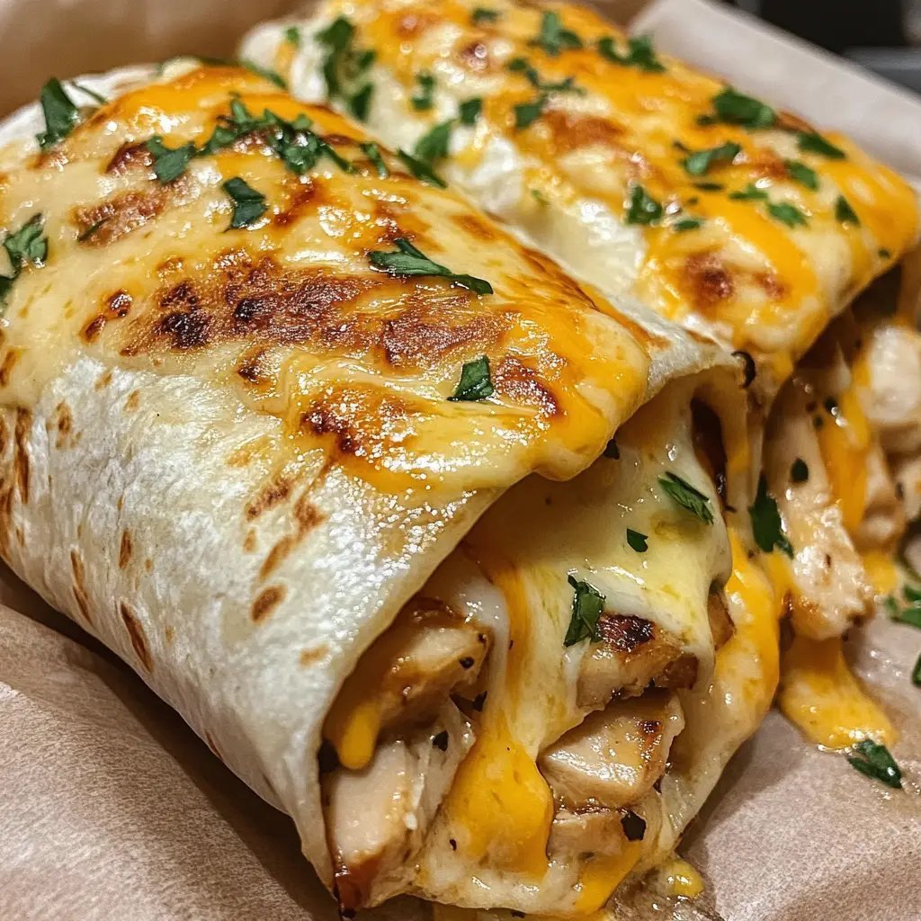 Ooey-Gooey Cheesy Garlic Chicken Wraps You’ll Love!