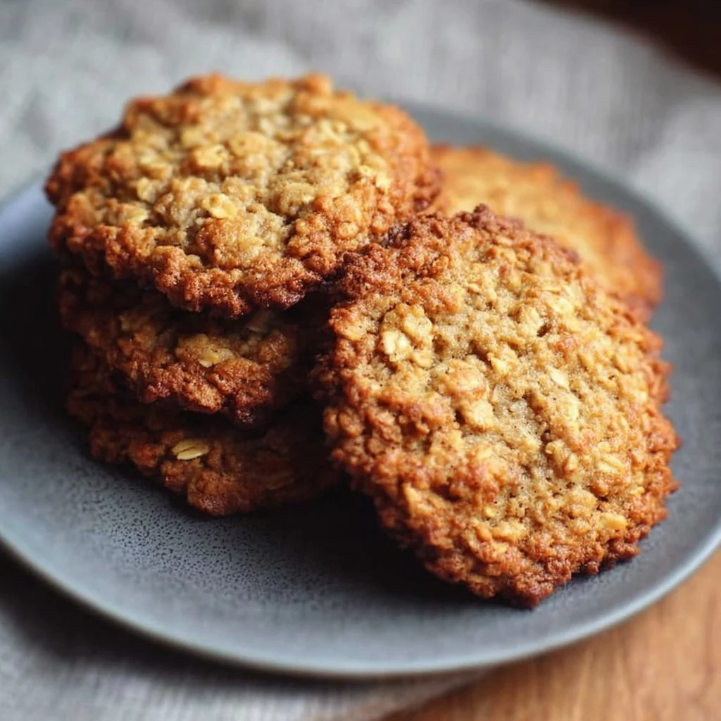 3-Ingredient banana oatmeal cookies on a baking tray
