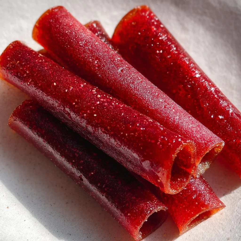 3-Ingredient homemade fruit roll-ups made from fresh fruit