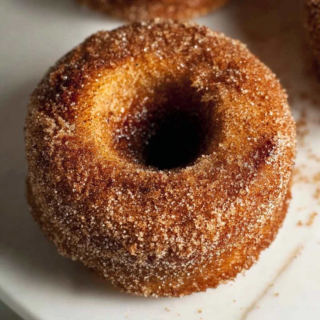 Delicious baked apple cider donuts ready to be enjoyed.