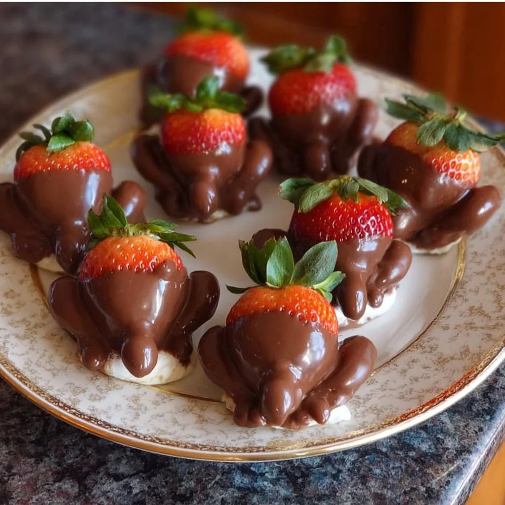 Chocolate covered strawberry turkeys for a festive dessert
