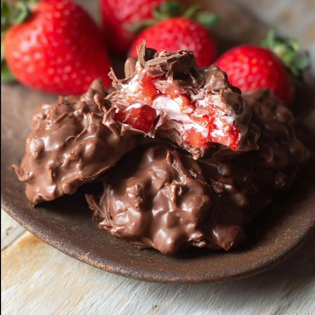 Delicious Chocolate Strawberry Yogurt Clusters recipe