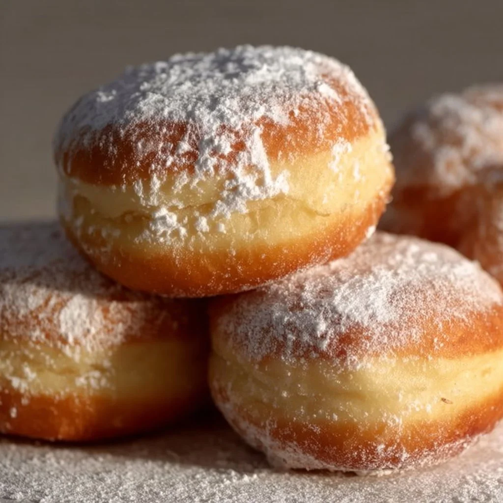 Classic Hanukkah donut recipe with sugar and filling