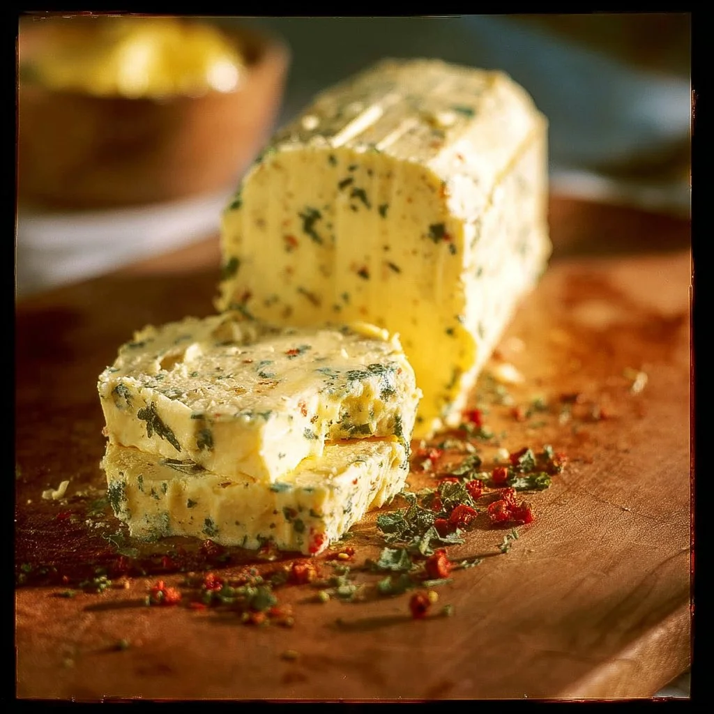 Delicious Cowboy Butter spread on grilled steak.