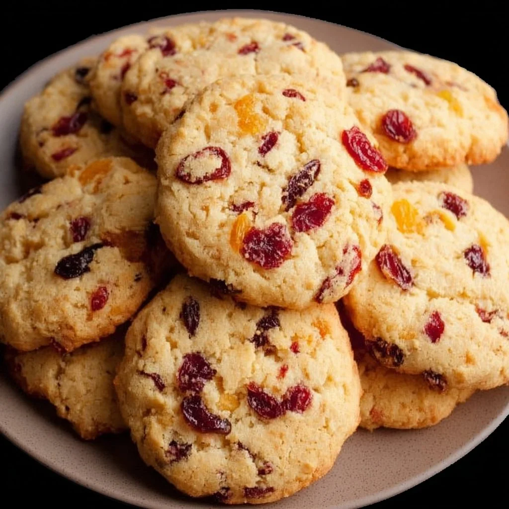 Baked Cranberry Orange Cookies with a bright and tangy flavor on a cooling rack.