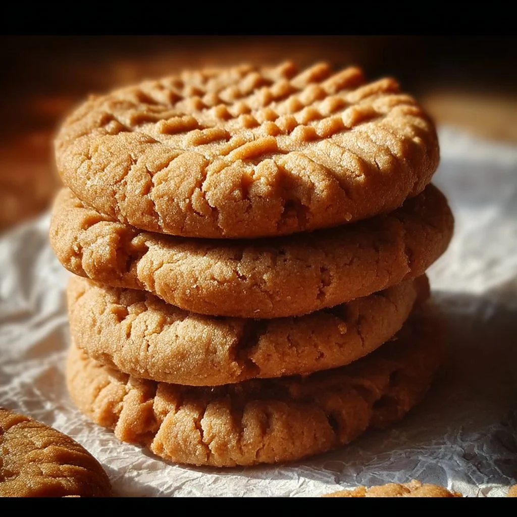 Delicious sugar-free peanut butter cookies on a plate