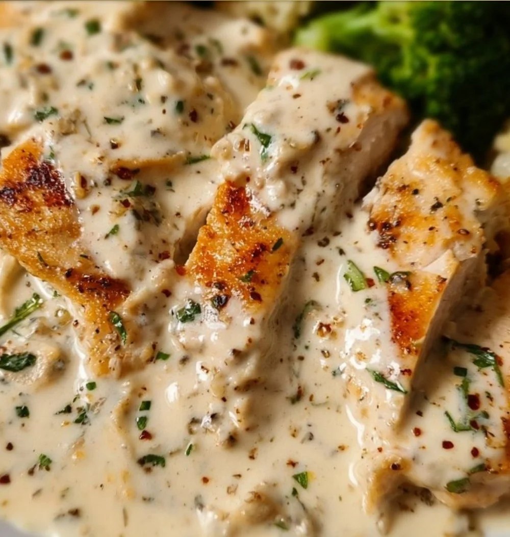 Delicious easy cream cheese chicken recipe with herbs and spices
