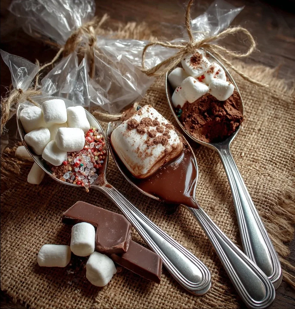 Easy hot chocolate spoons for making rich, delicious hot chocolate at home.