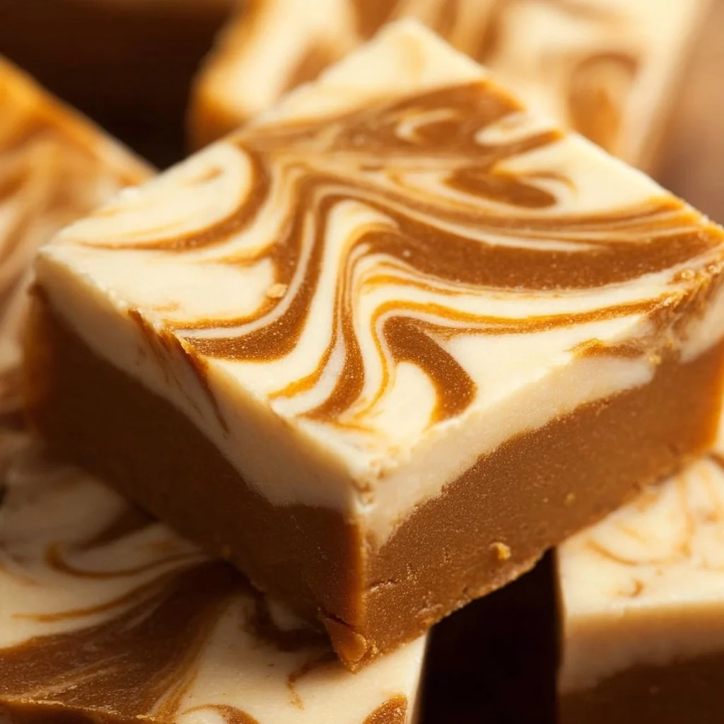 Delicious homemade Gingerbread Swirl Fudge with festive spices