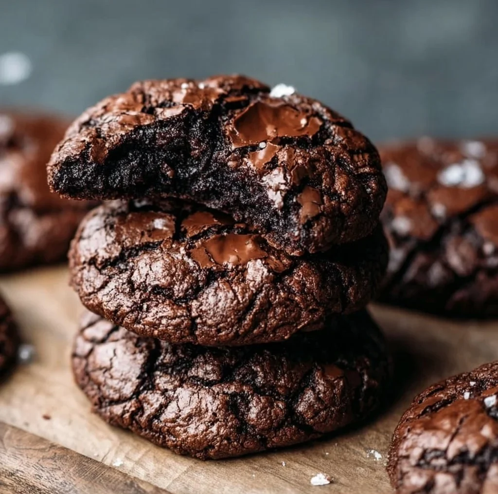 Gourmet brownie cookies with rich chocolate texture on a plate