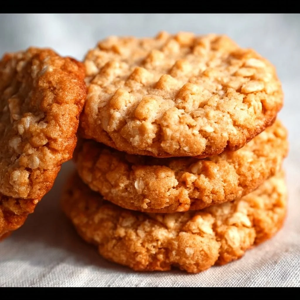 Delicious healthier peanut butter cookies on a plate