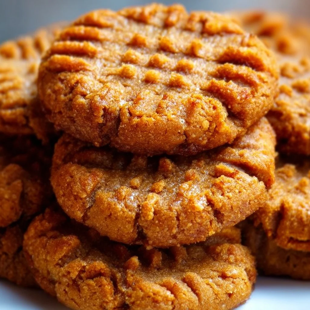 Healthy peanut butter cookies on a cooling rack