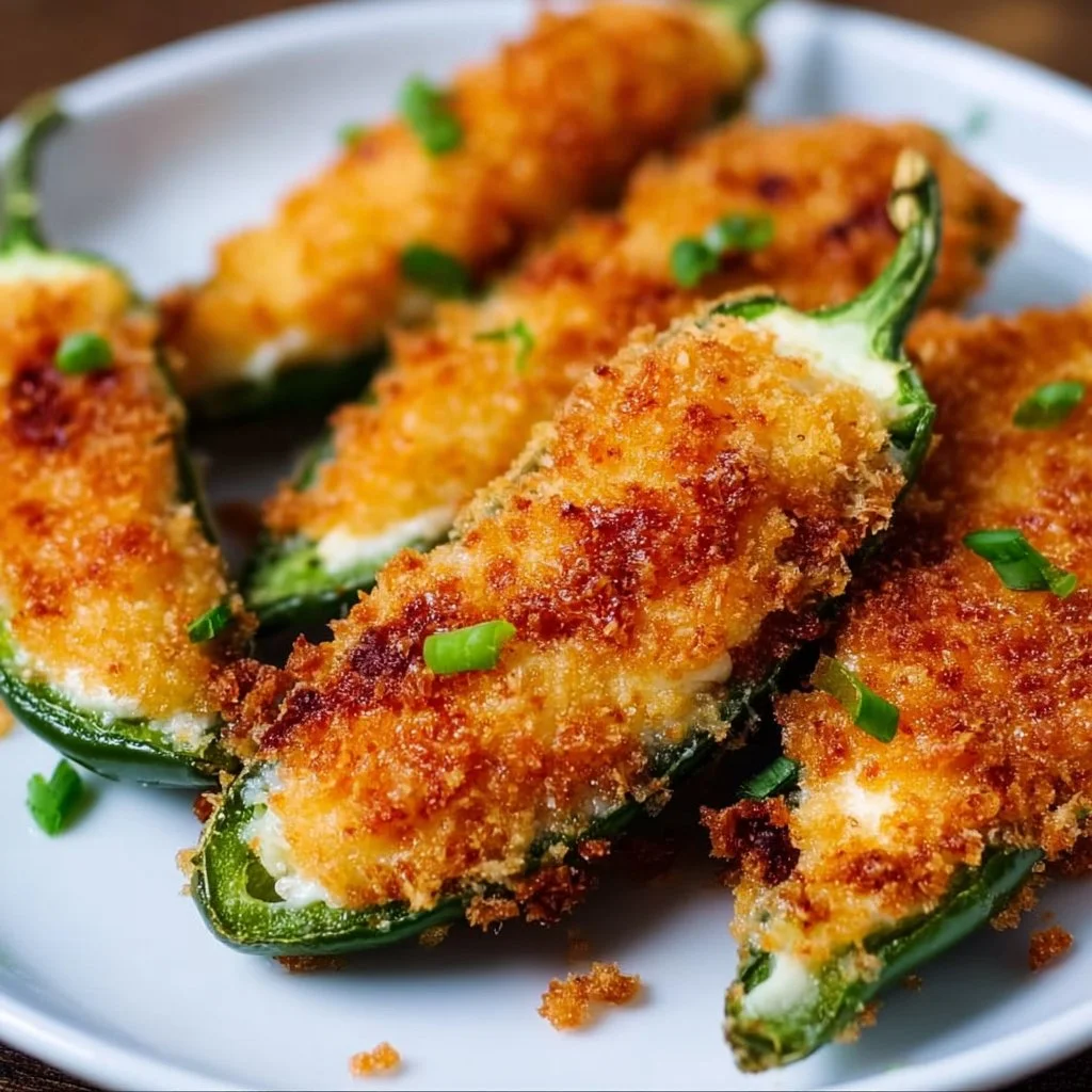 Delicious homemade jalapeño poppers ready to be served as appetizers.