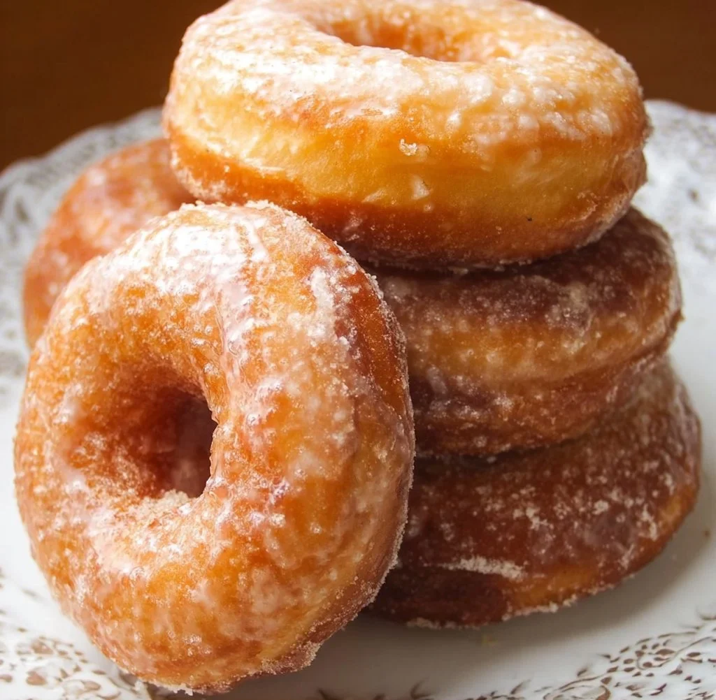 Old-fashioned raised donuts, fluffy and delicious treats for any occasion