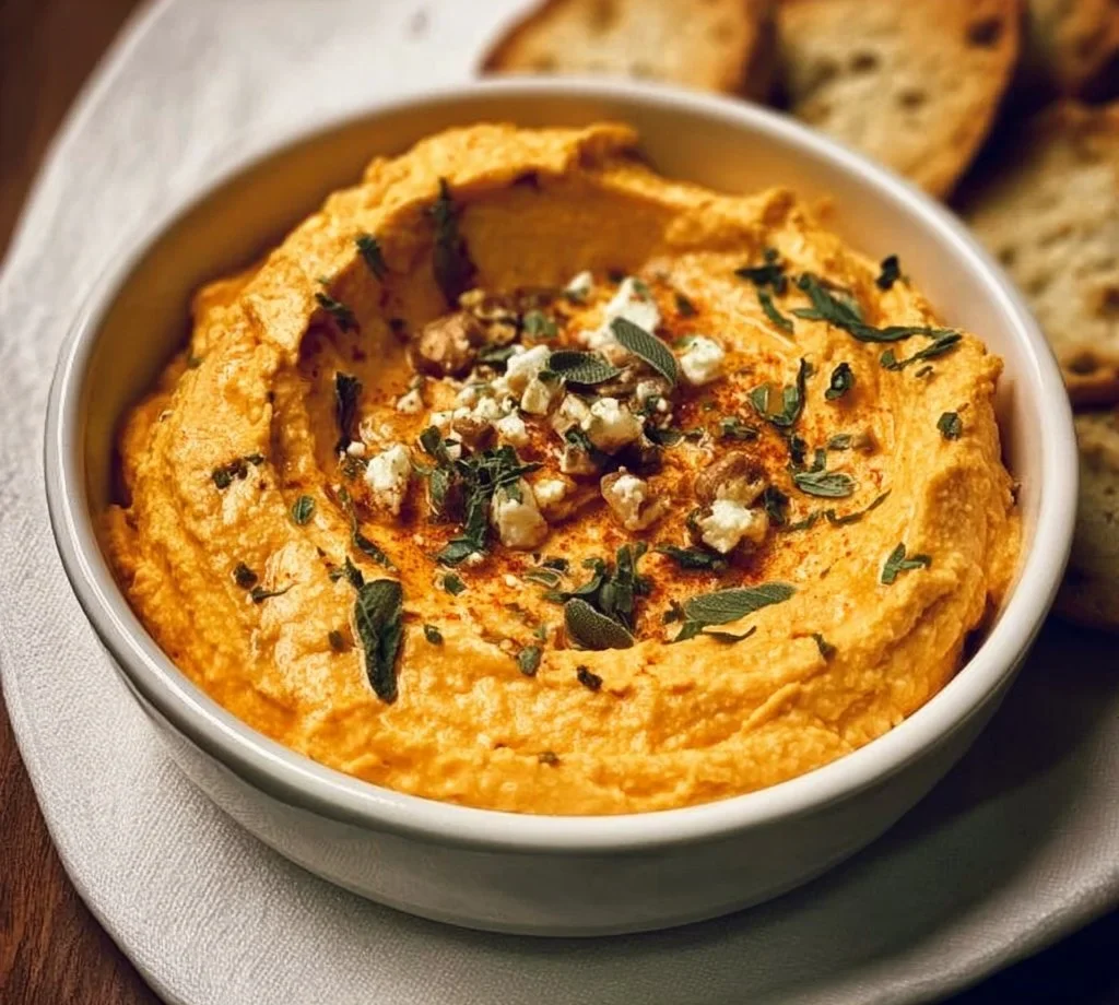Creamy pumpkin feta dip recipe for autumn gatherings