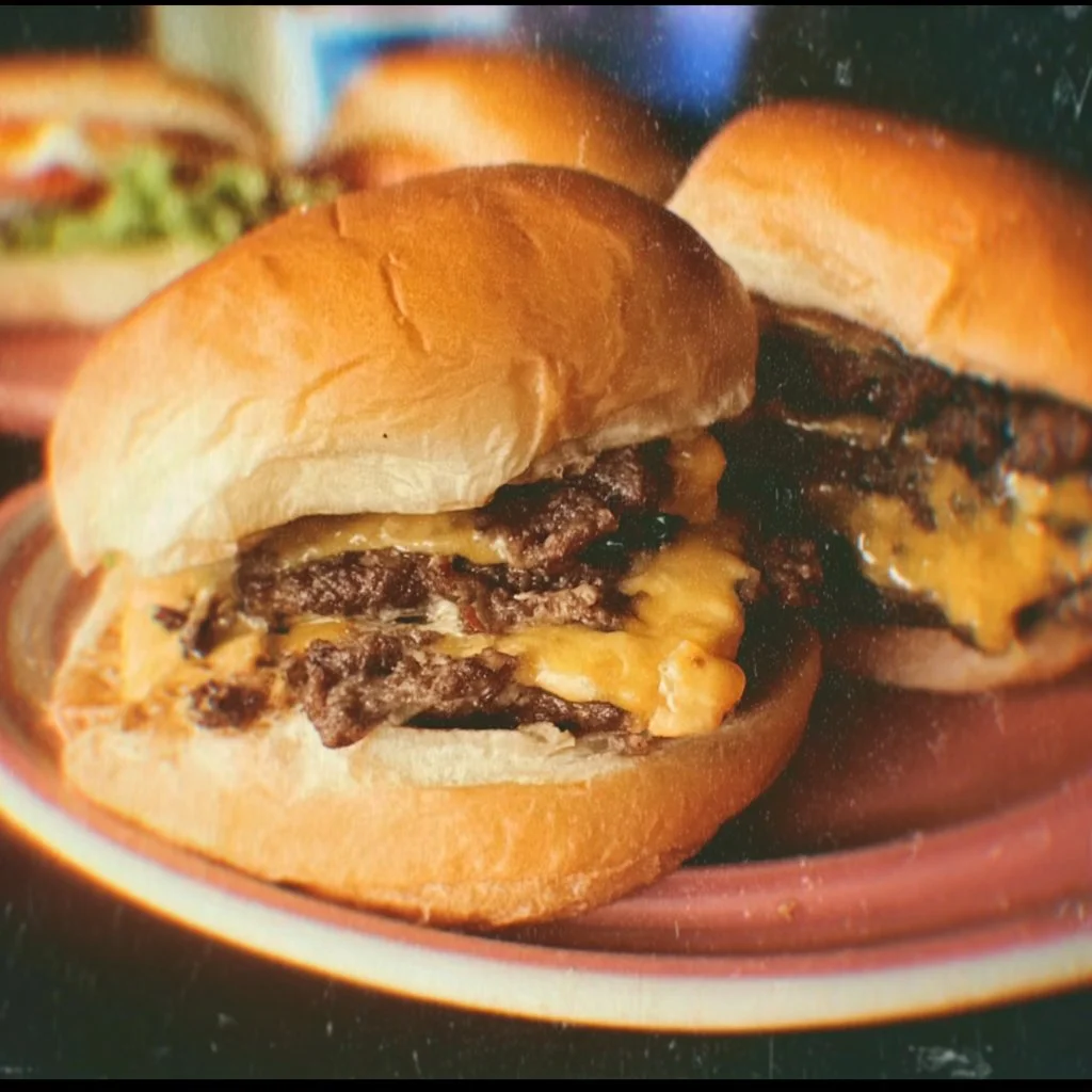 Delicious homemade smash burgers with melted cheese and fresh toppings.