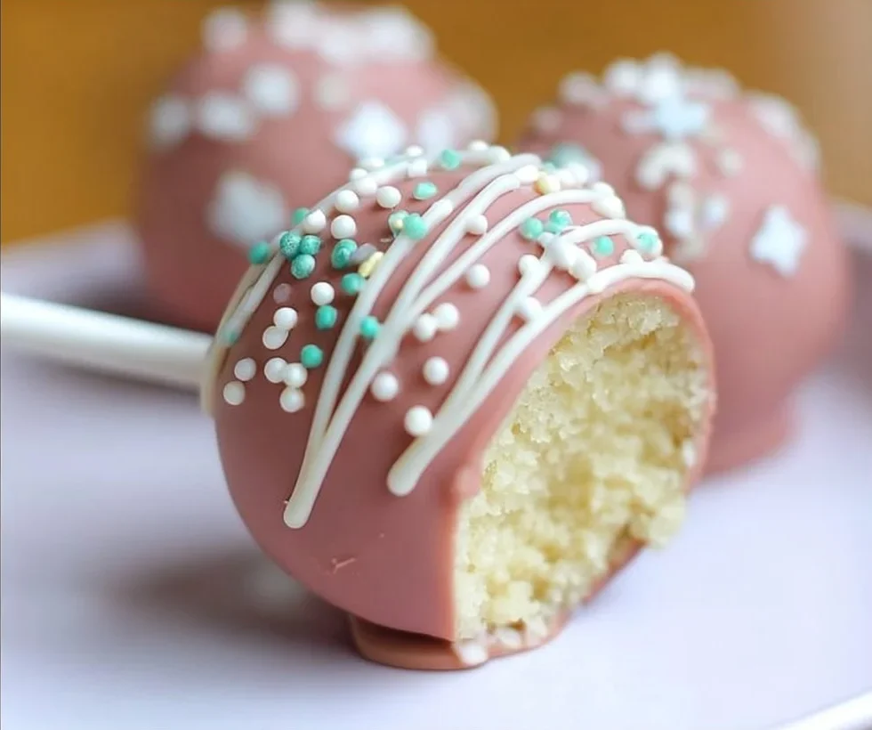 Starbucks cake pop displayed on a counter, ready to enjoy.