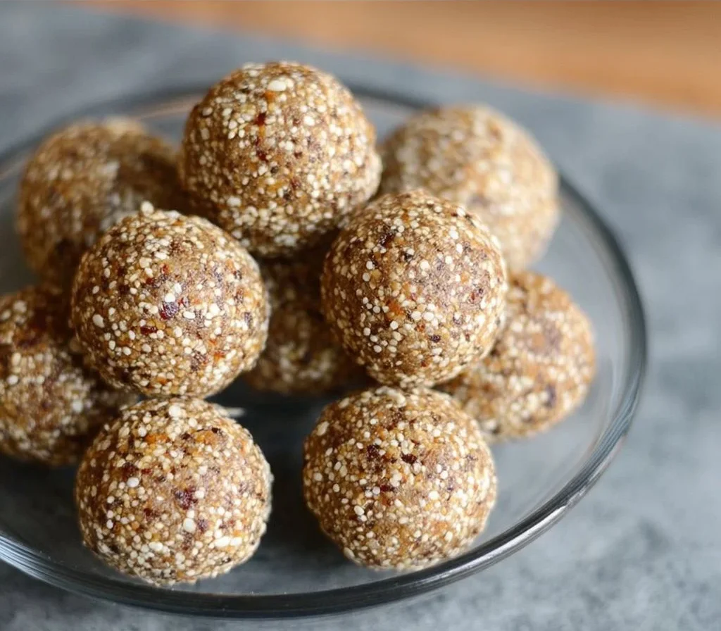 Vanilla Maple Flax Energy Balls, a nutritious snack for energy and health