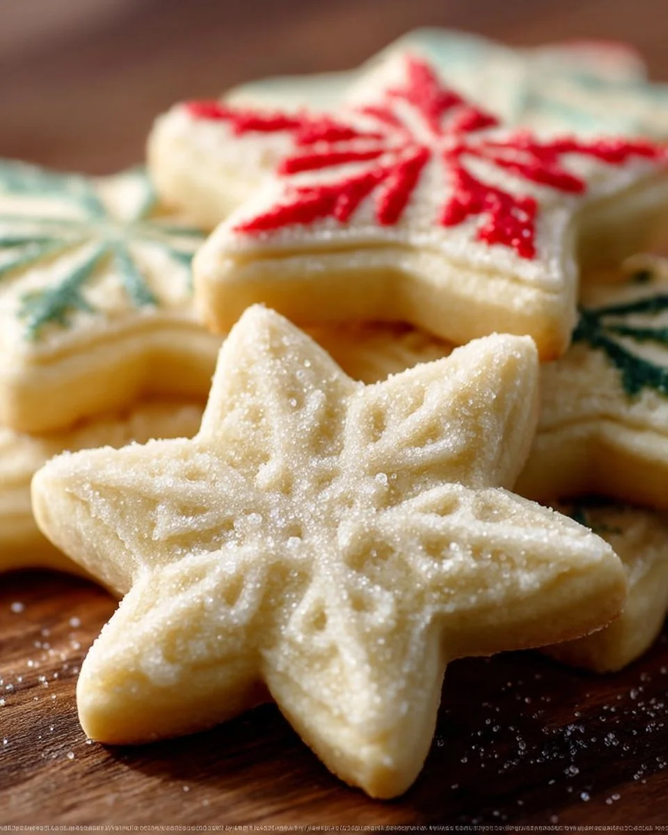 Plate of decorated cut out cream cheese sugar cookies