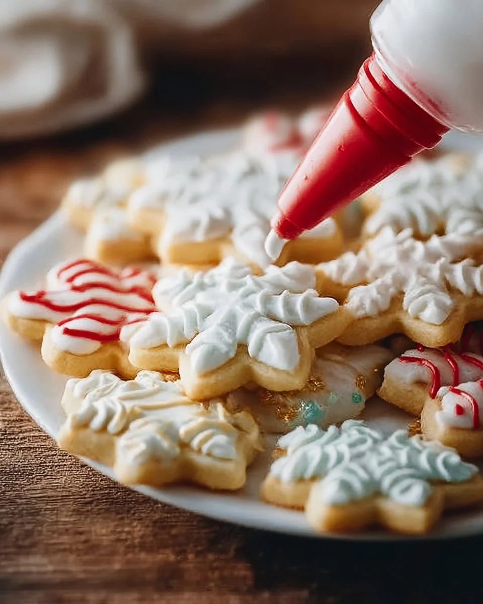 Decorated cookies with royal icing for festive occasions