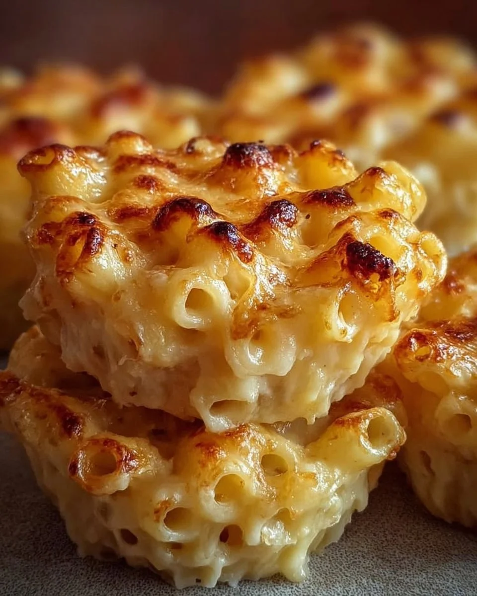 Delicious Four-Cheese Macaroni Cups served in a stylish dish.