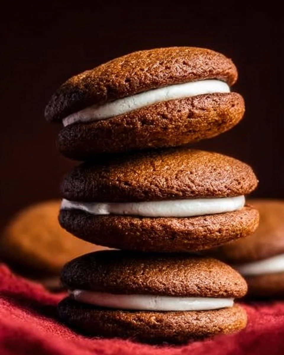 Delicious Gingerbread Whoopie Pies on a festive table