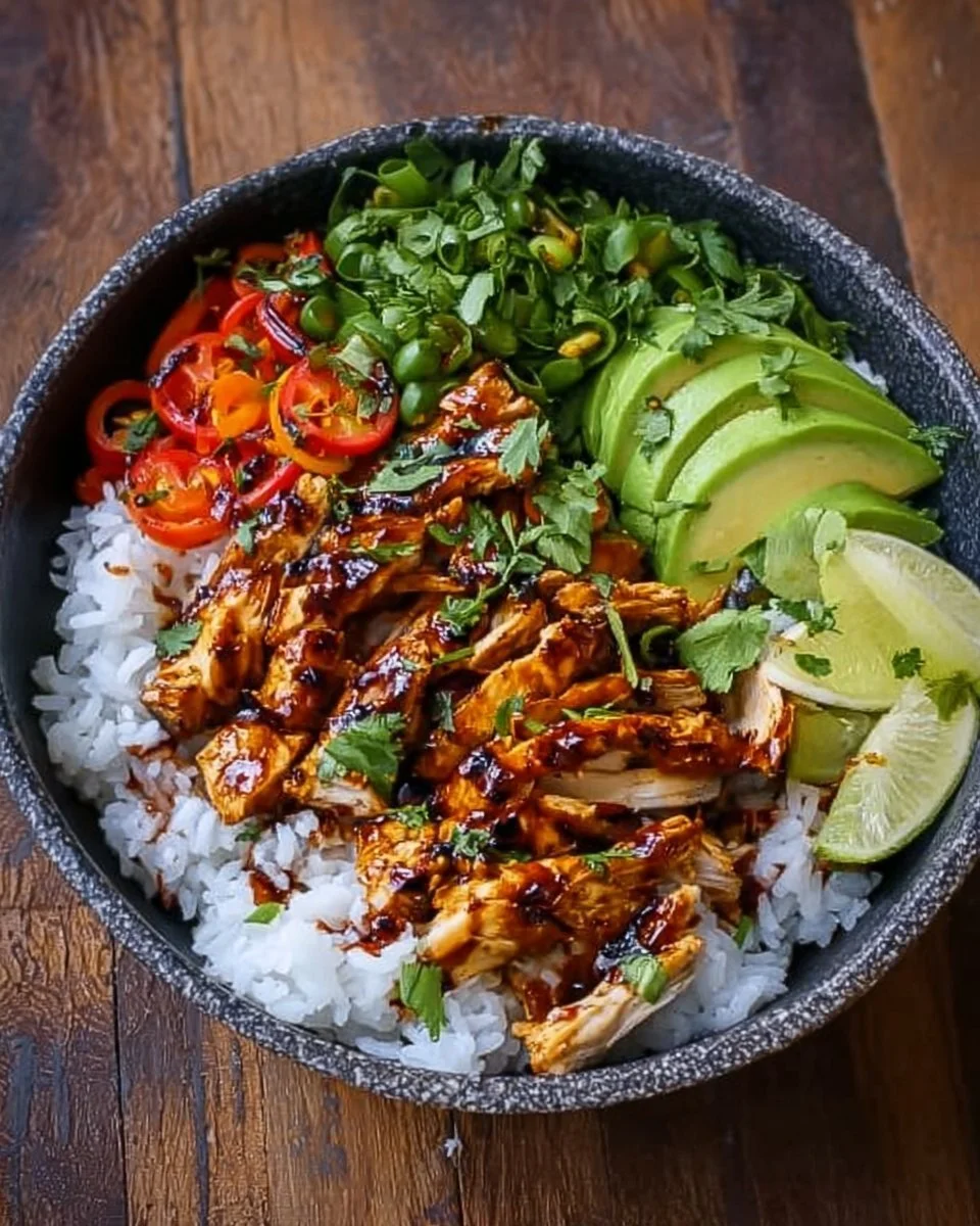 Delicious Honey Chipotle Chicken Bowl with vibrant ingredients and flavors