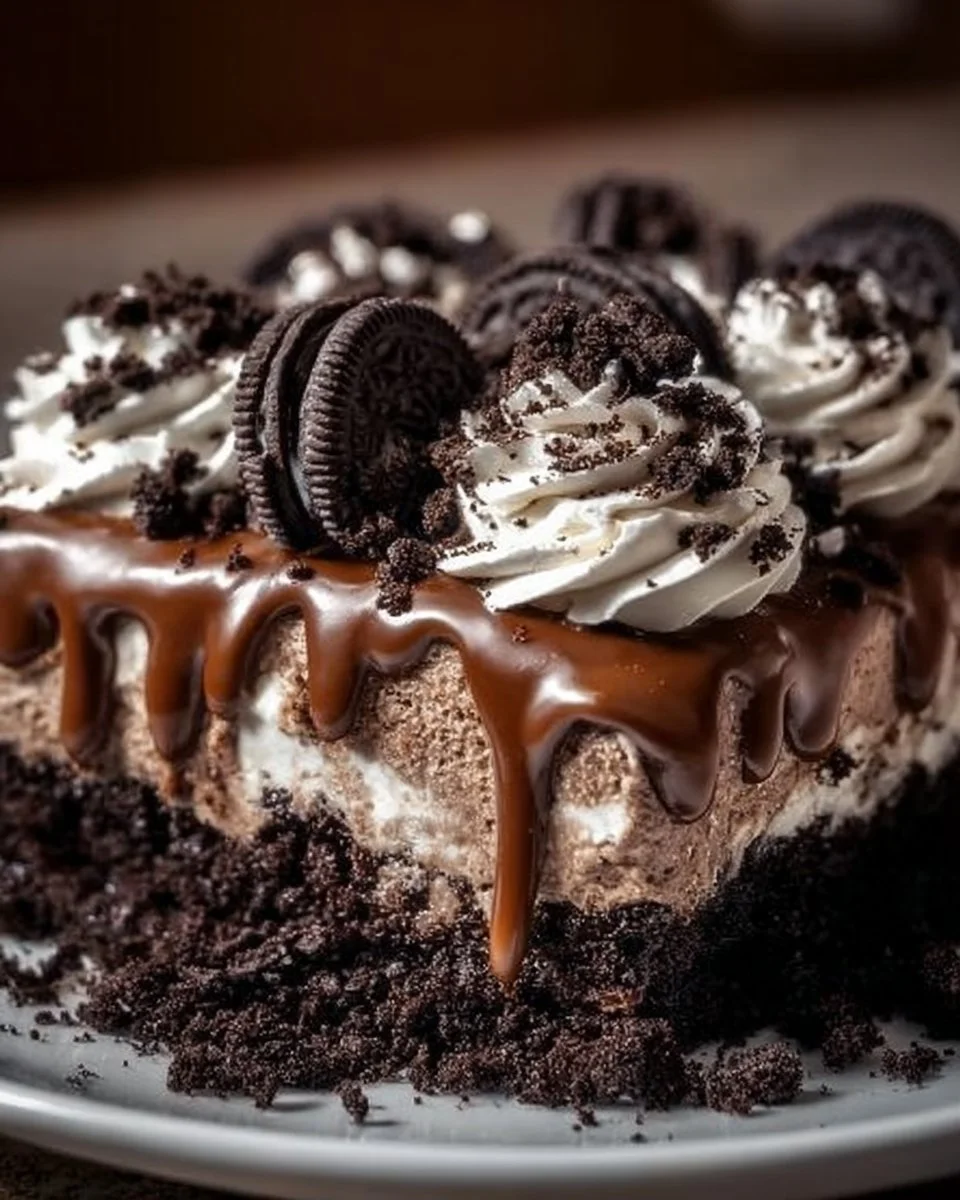 Delicious Mocha Oreo Dirt Cake with layers of chocolate and crushed Oreos