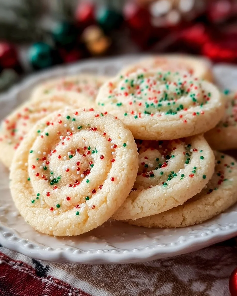 Soft and chewy Christmas sugar cookies on a festive platter