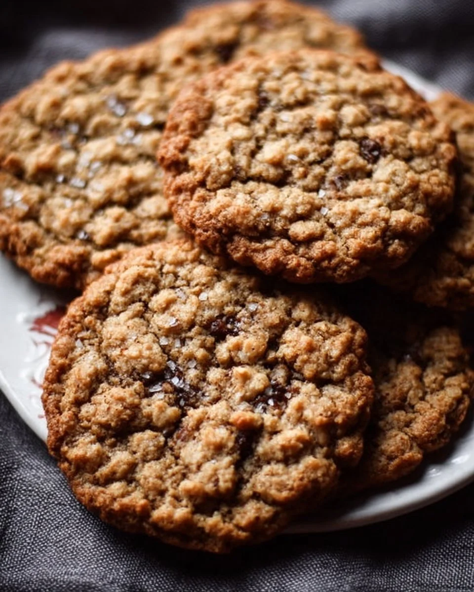 Soft chewy oatmeal cookies fresh out of the oven