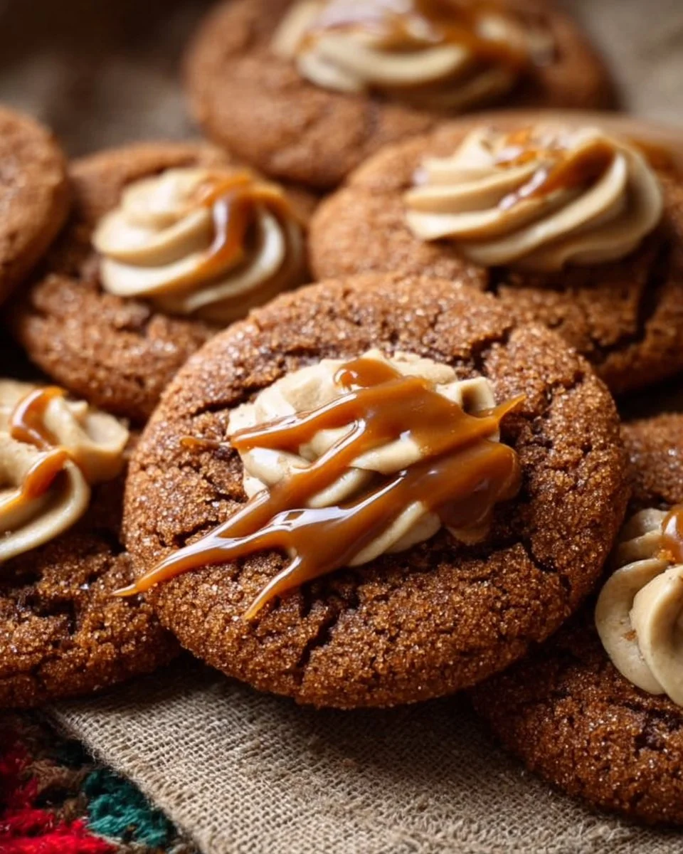 Delicious Sticky Toffee Pudding Cookies on a plate