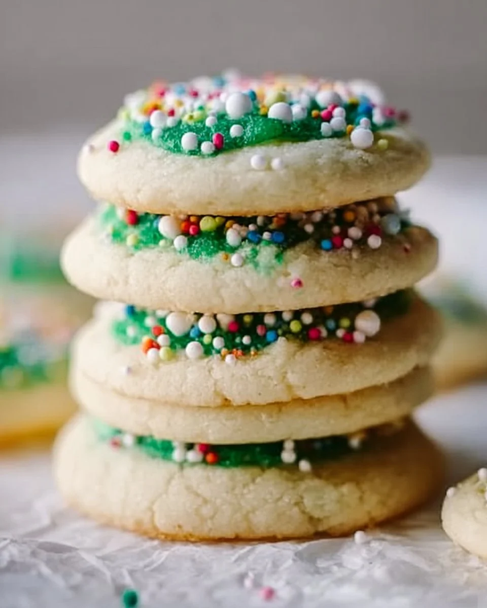 Deliciously soft sugar cookies on a white plate