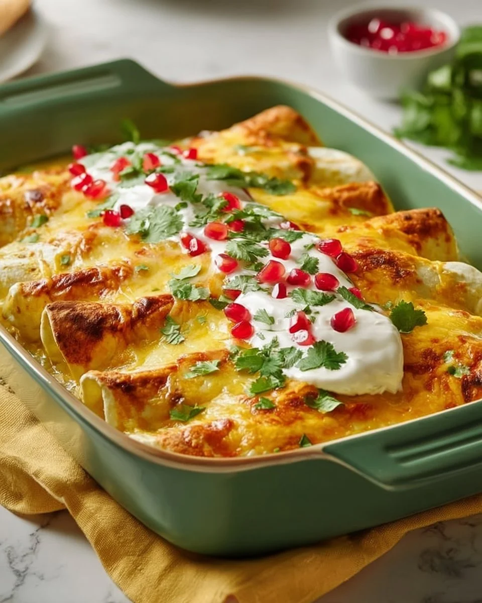 Delicious easy beef enchiladas smothered in cheese sauce