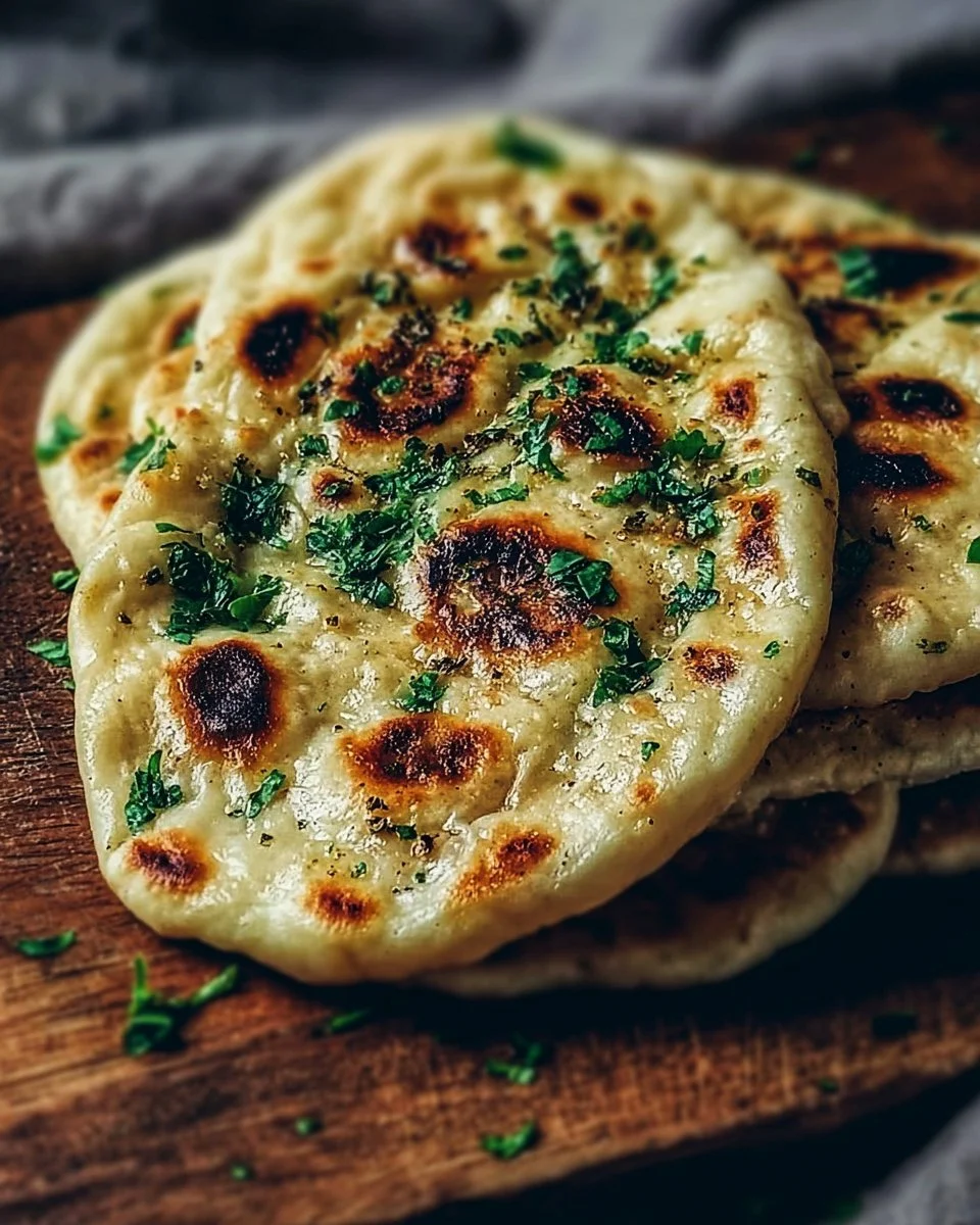 Fluffy sourdough naan made with sourdough discard, ready in 30 minutes.
