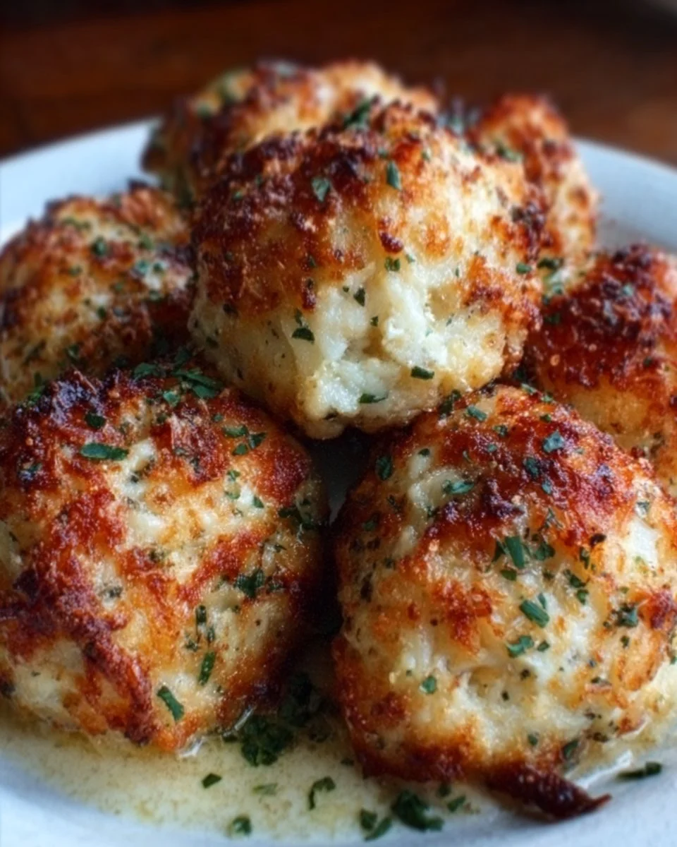 Irresistible Parmesan Chicken Bombs ready to serve with a golden crust.