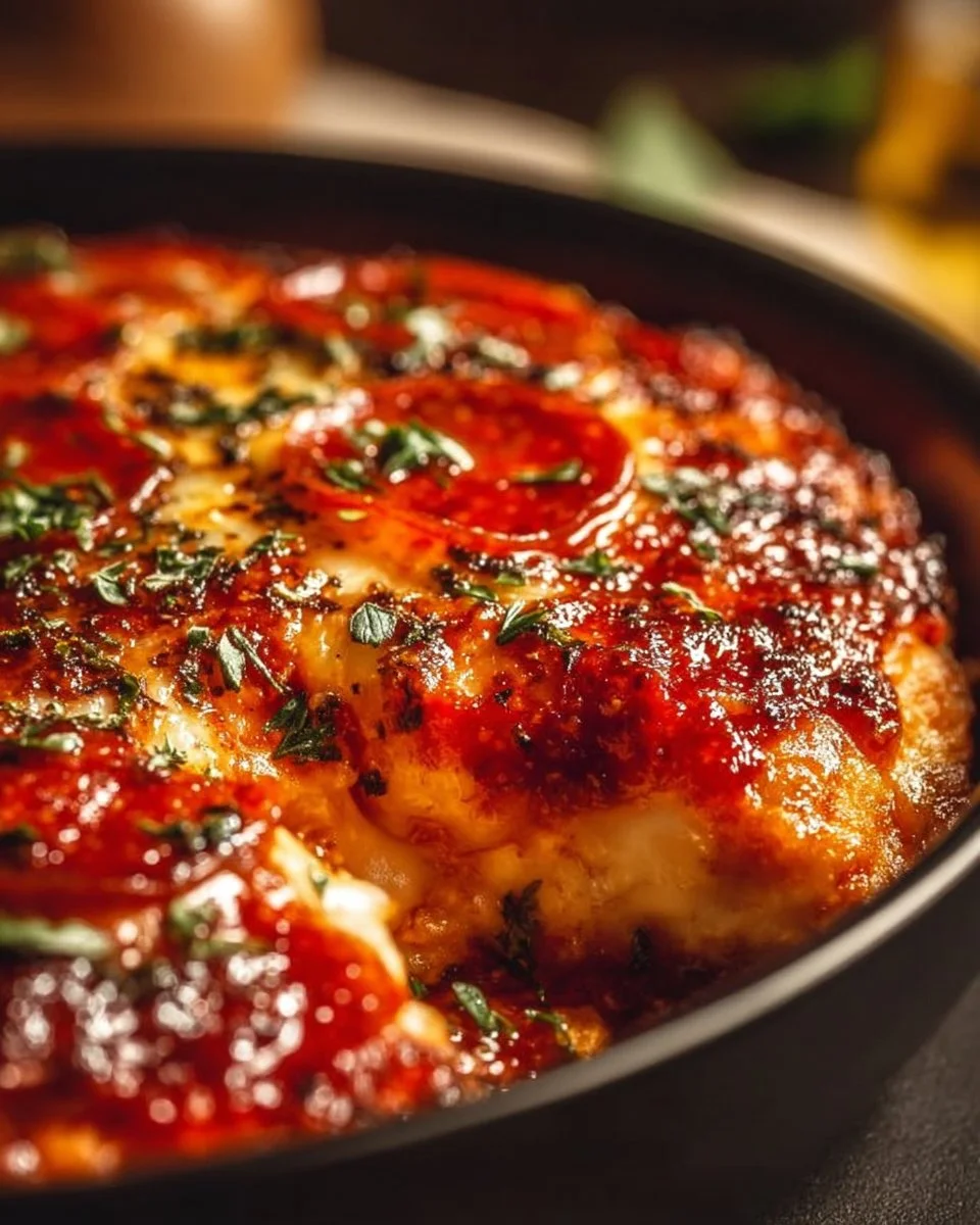 Delicious Pepperoni Cottage Cheese Pizza Bowl topped with fresh ingredients