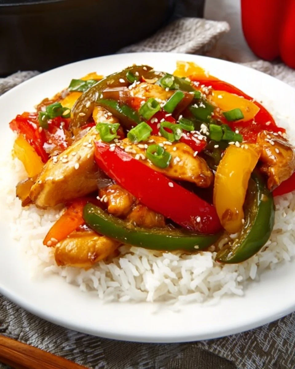 Sheet Pan Teriyaki Chicken with vibrant bell peppers on a baking tray