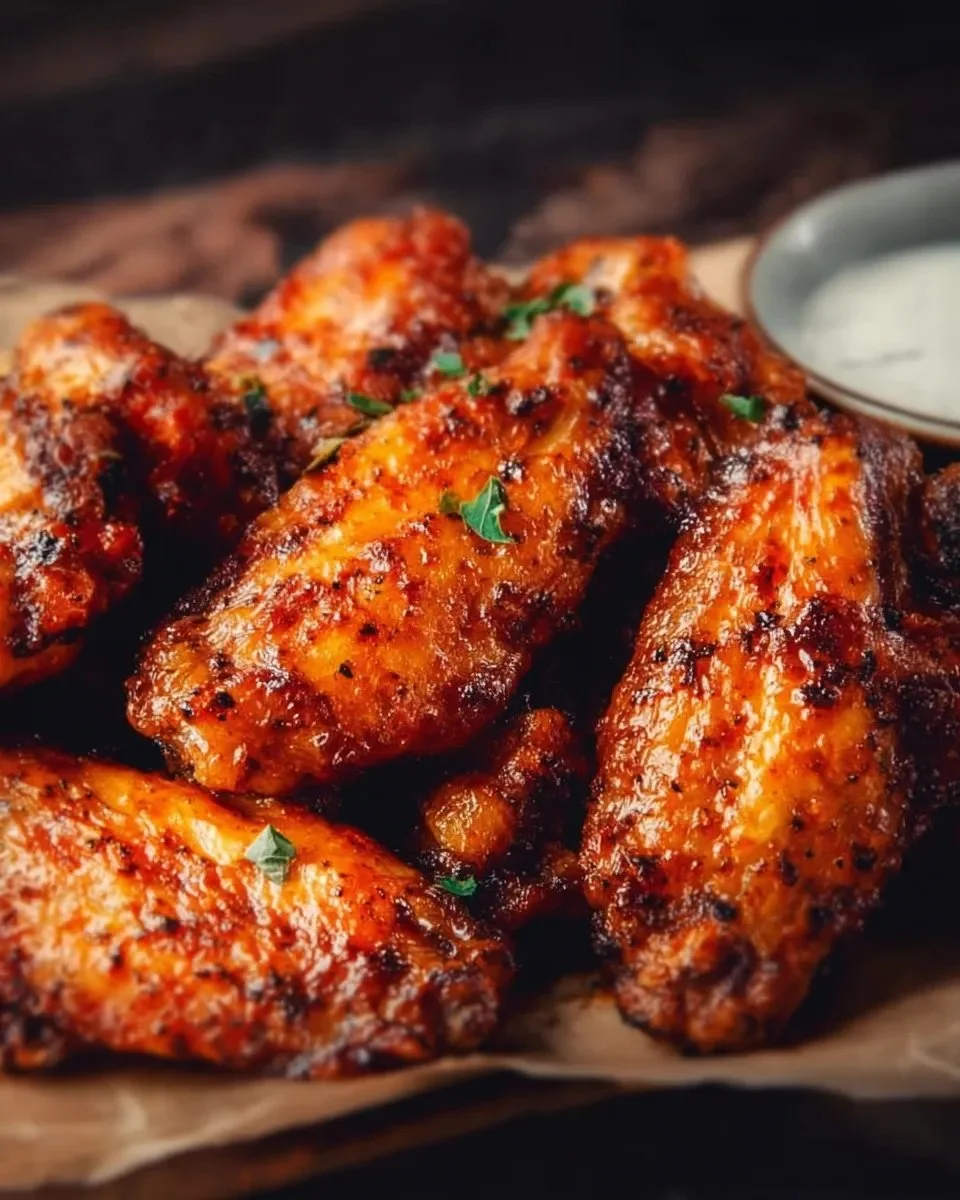 Delicious Brown Sugar Cajun Wings ready to serve
