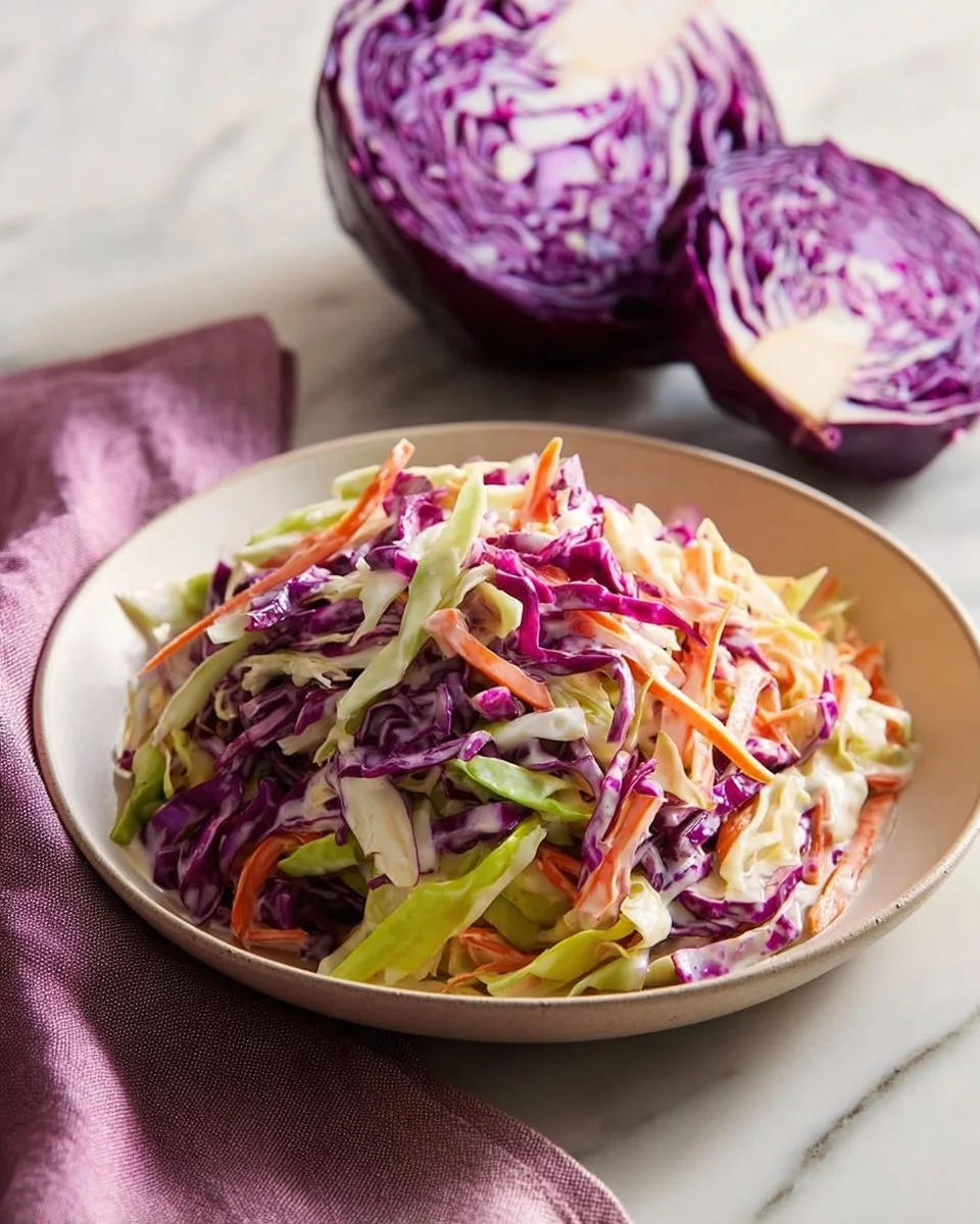 Simple Greek yogurt coleslaw dressing for a healthy salad
