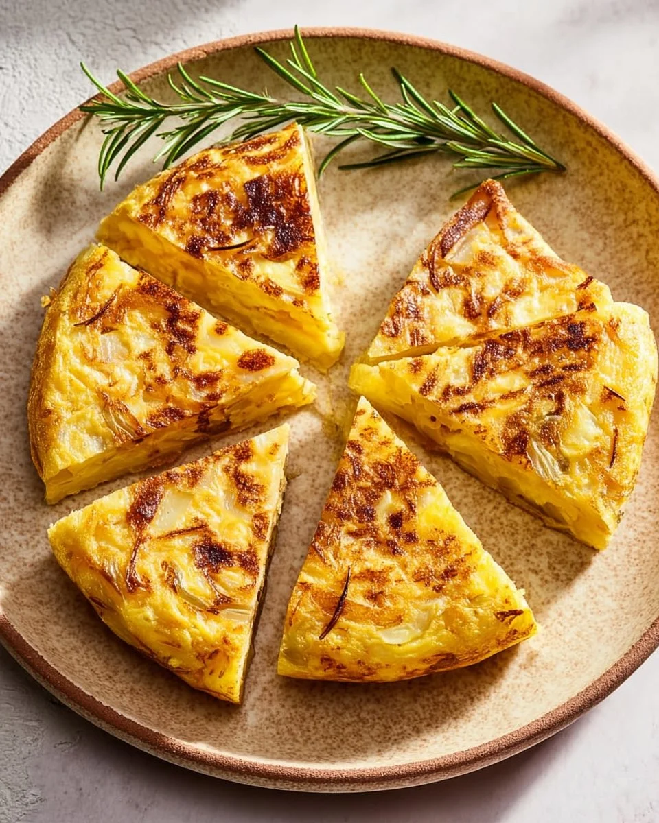 A deliciously cooked simple potato frittata slice on a plate