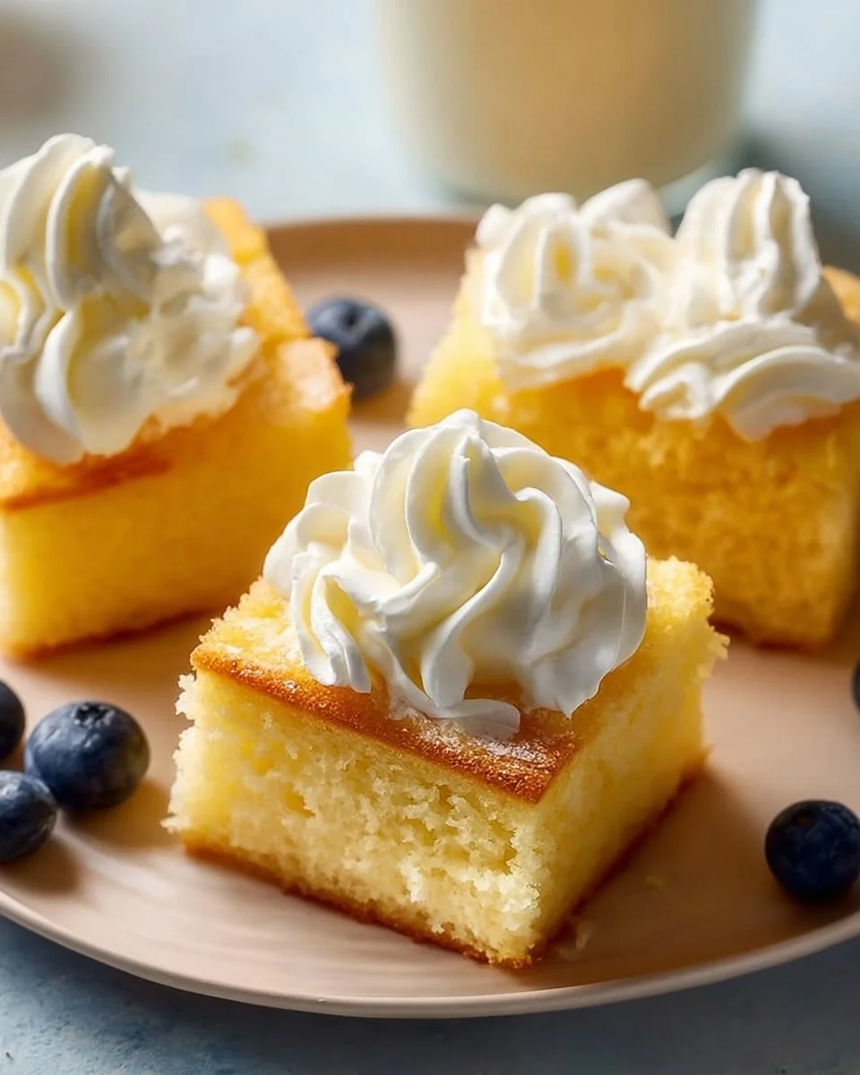 Slice of Traditional Greek Yogurt Cake topped with fresh fruit