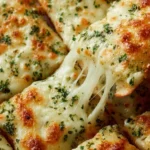 Plate of cheesy zucchini breadsticks with a golden-brown crust